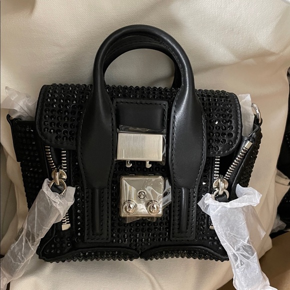 Black Studded Pashli Nano Satchel - Picture 5 of 5